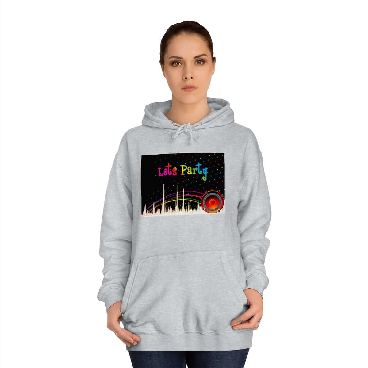 Cute Unisex Hoodie Let's party for people with personality is a customised hoodie made for you with an unique design with help of best print of demand suppliers to ensure better quality.