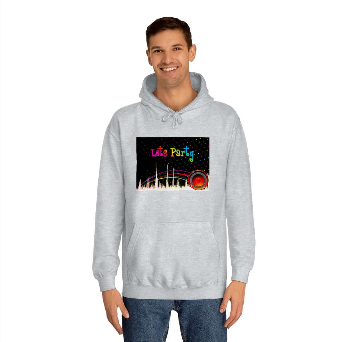 Cute Unisex Hoodie Let's party for people with personality is a customised hoodie made for you with an unique design with help of best print of demand suppliers to ensure better quality.